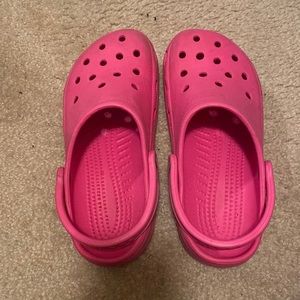 Pink crocs